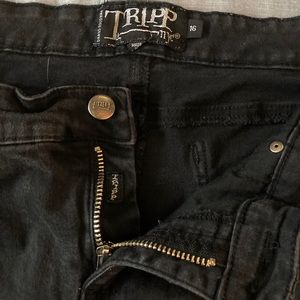 Vintage Womens Black tripp capri jeans pants